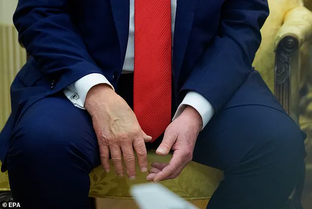 Photograph of President Donald Trump with Mysterious Blue Object Sparks Public Speculation and Conspiracy Theories