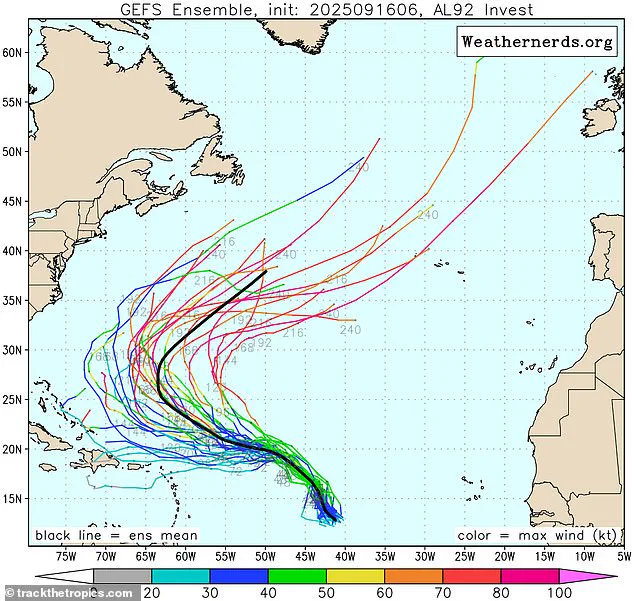 Tropical System Invest AL92 in the Central Atlantic Has 90% Chance of Becoming a Cyclone, Moving West at 17 mph