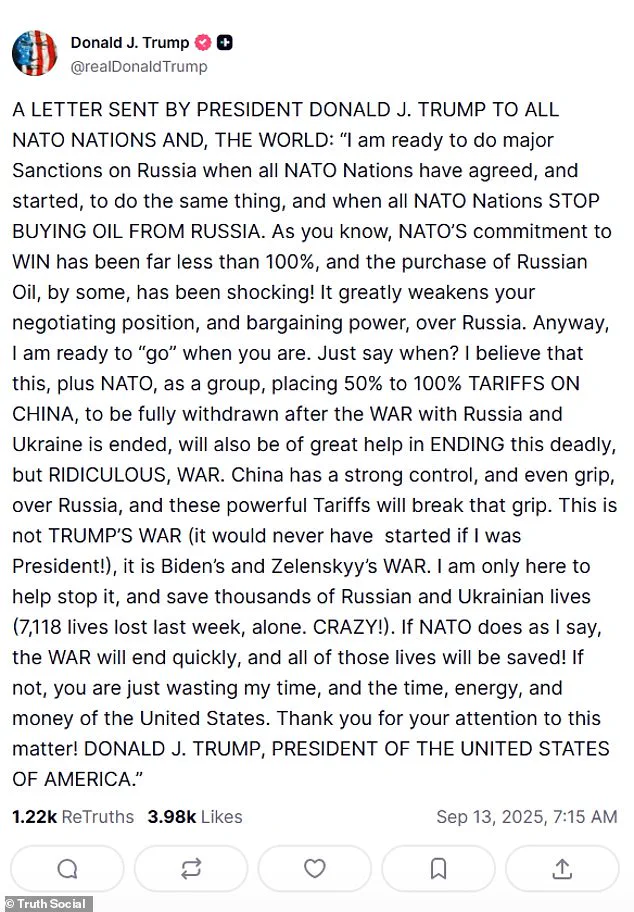 Trump Warns NATO Allies: ‘Greatly Weakening’ Bargaining Power Over Russia, as Critics Highlight Flawed Foreign Policy Stance