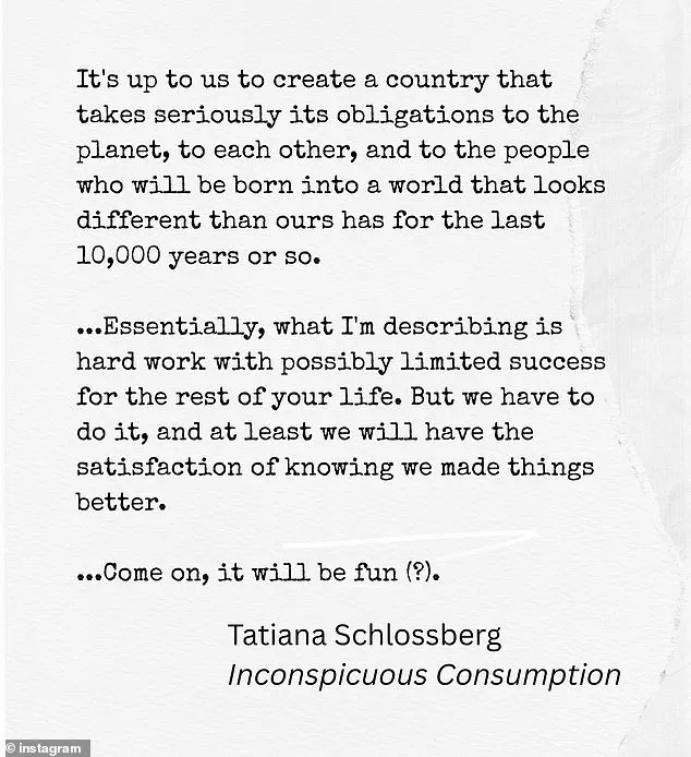 Tatiana Schlossberg's Legacy: A Call to Action for Climate Advocacy