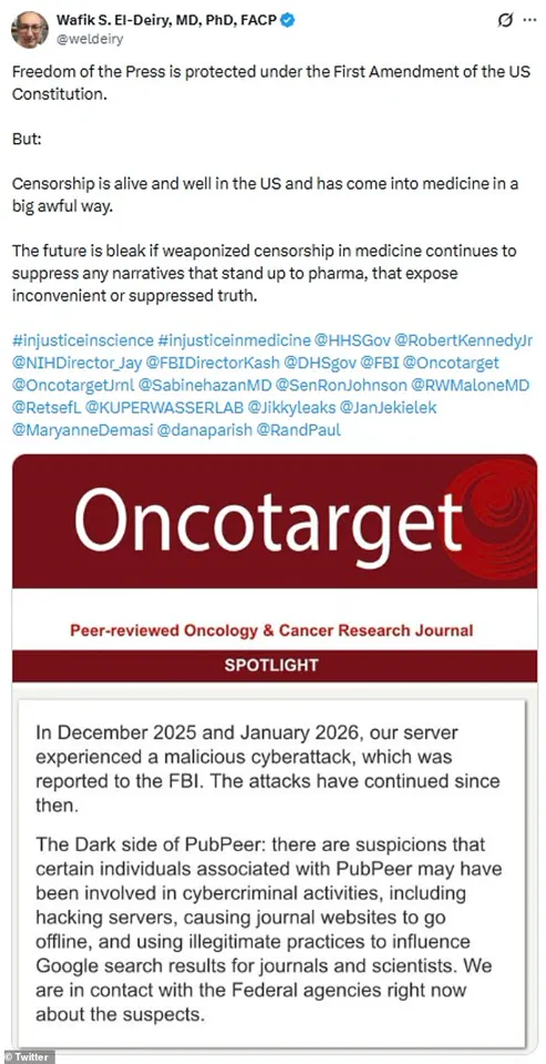 Cyberattack on Journal Hosting Cancer-Vaccine Study Sparks Public Health Concerns