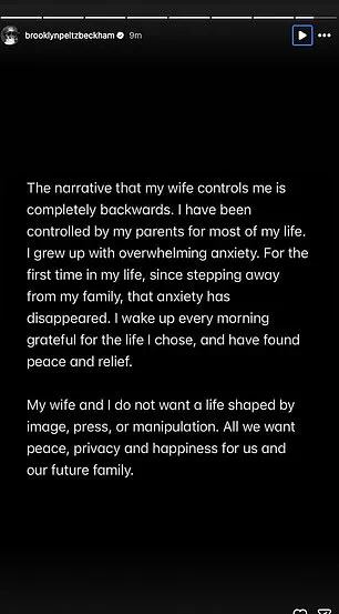 Brooklyn Beckham Accuses Family of Trying to Ruin His Marriage in Public Outburst