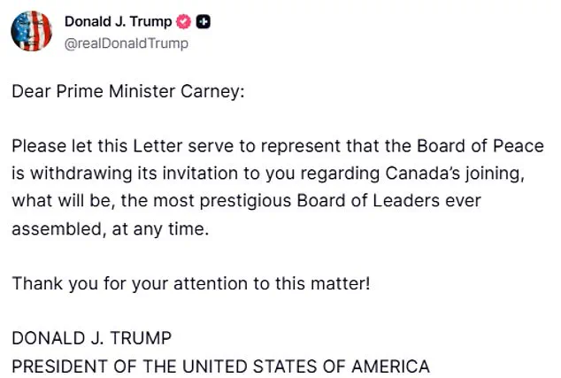 Trump's Abrupt Disinvitation of Canadian PM Carney Sparks Diplomatic Tensions Amid Davos Fallout