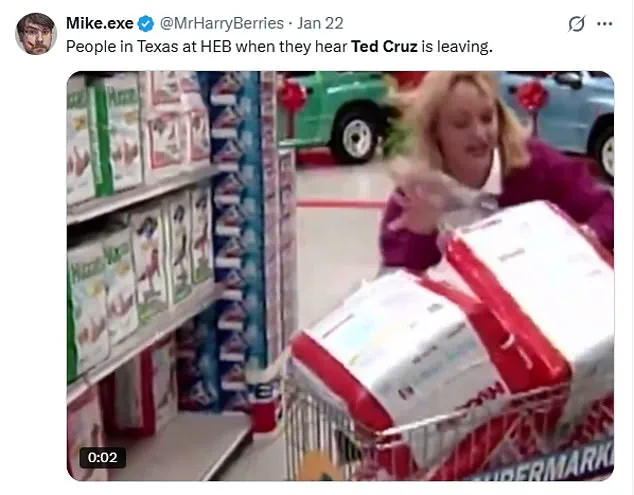 Viral Photo of Texas Senator Ted Cruz Boarding Flight to California Days Before Major Winter Storm Sparks Controversy and Public Outcry, With Image Receiving Over 9 Million Views