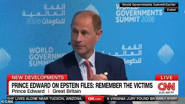 Prince Edward Breaks Silence on Epstein Scandal, Calls for Remembering Victims at Dubai Summit