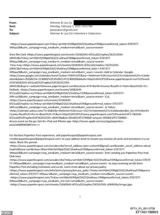 Dr. Mehmet Oz Tied to Jeffrey Epstein Through 2016 Email Invite