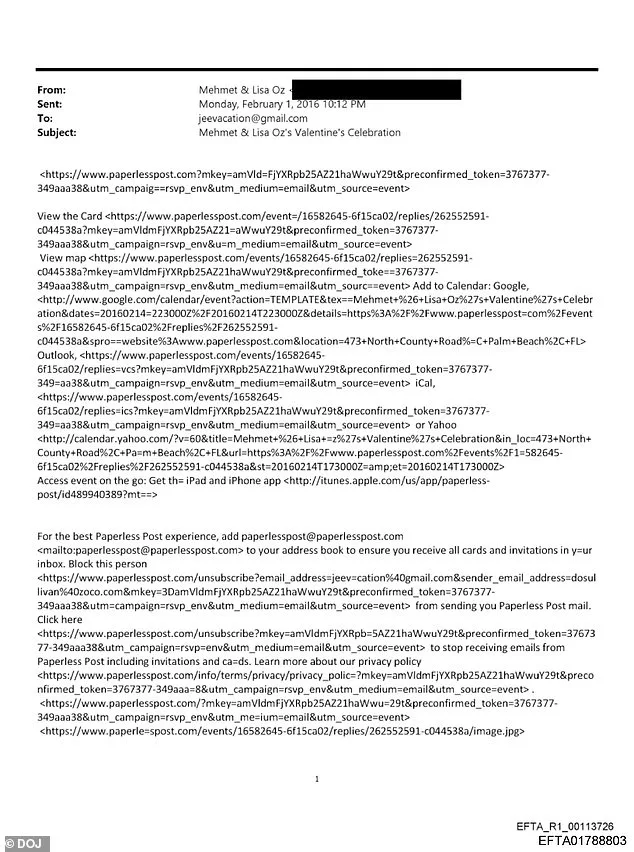 Dr. Mehmet Oz Tied to Jeffrey Epstein Through 2016 Email Invite