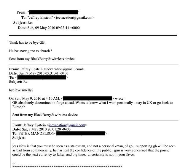 Democrats Demand Peter Mandelson Testify Over Epstein Ties, DOJ Files Reveal 2008 Communications