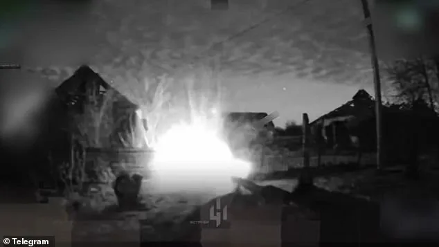 Ukrainian UAV Faces Russian Soldier in Intense Nighttime Battle
