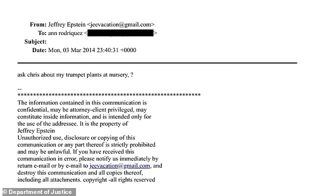 Shocking Emails Reveal Jeffrey Epstein's Interest in Toxic Plants Linked to Scopolamine
