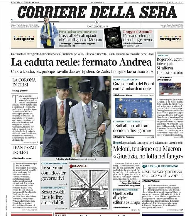 Shocking Arrest of Duke of York Sparks Global Debate on Privilege and Accountability