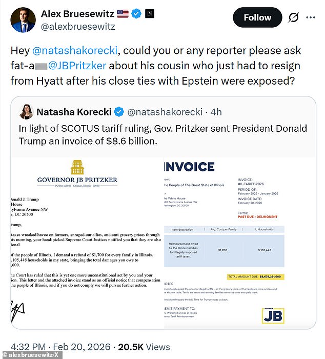 Illinois Governor Pritzker Demands $8.6 Billion from Trump Over Unconstitutional Tariffs, Citing Supreme Court Ruling