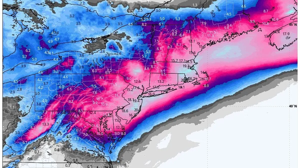 Bomb Cyclone Brings Historic Blizzard to NYC, Threatening 30 Million with 20+ Inches of Snow and 70-MPH Winds