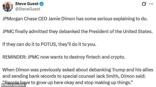 JPMorgan Admits to Closing Trump's Accounts Amid Legal Battle, Fueling Political Controversy