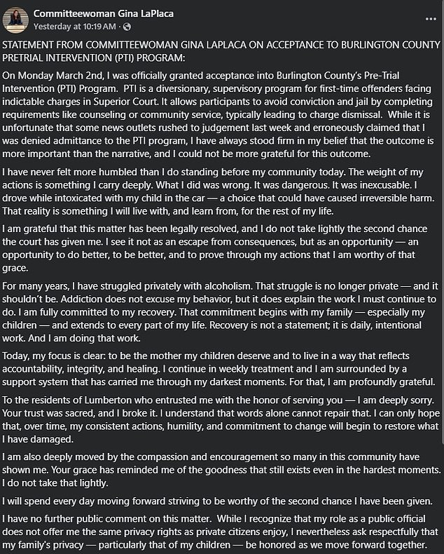 Former Mayor Gina LaPlaca Pleads Guilty to Child Abuse and DUI, Marking a Fall from Grace and Sparking Conversations on Accountability