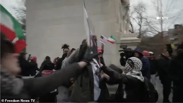 Protester in SpongeBob Sweatshirt Sparks Violent Clash at Khamenei Vigil in NYC