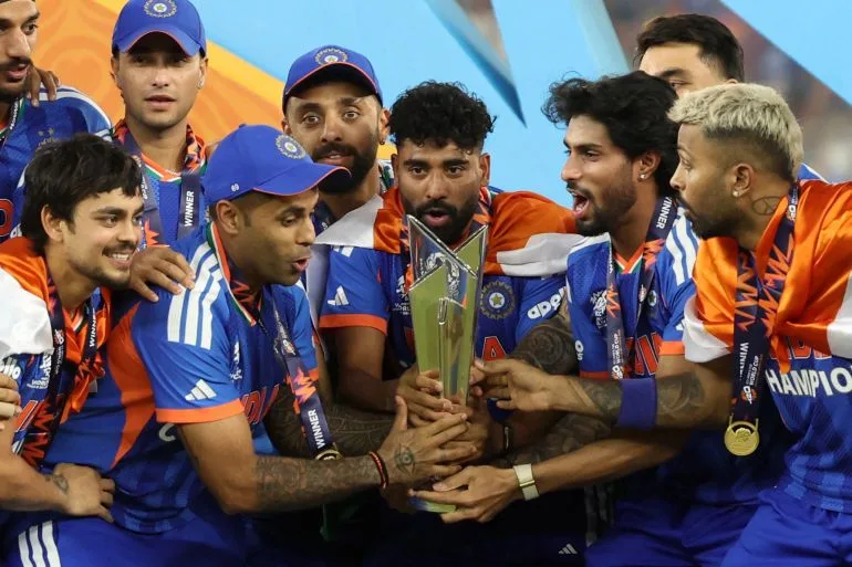 India's Cricket Team Claims Historic Third T20 World Cup Title, Receives Record $14.24 Million Bonus from BCCI