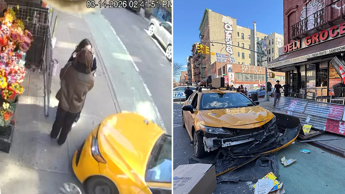 Uncontrolled Taxi Veers Onto Sidewalk in Manhattan, Injuring Two Pedestrians