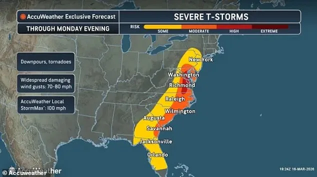 Historic Tornado Watch Spans 12 States Along U.S. East Coast as Unprecedented Storm Threatens Millions