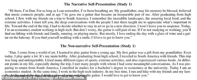 Why Storytelling Beats Listing Traits in Dating Profiles, According to New Study