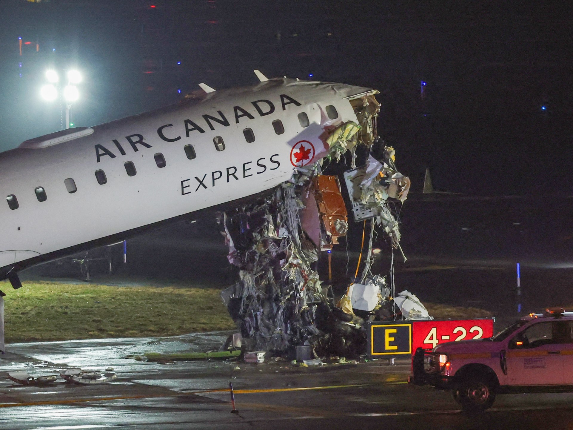 Tragedy at LaGuardia: Air Canada Jet Collides with Fire Truck, Two Killed