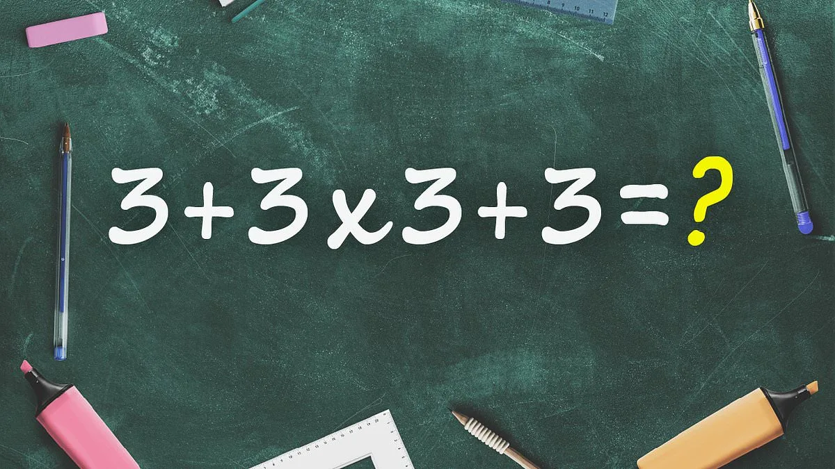Viral Equation 3+3x3+3 Sparks Debate on PEMDAS Rules