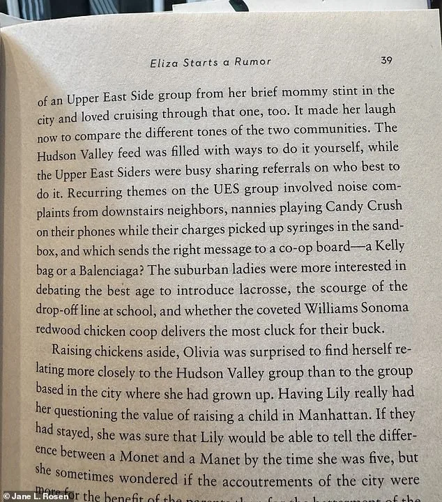 Bestselling Author Jane L. Rosen Banned from UES Facebook Group Over Controversial Sentence in New Novel