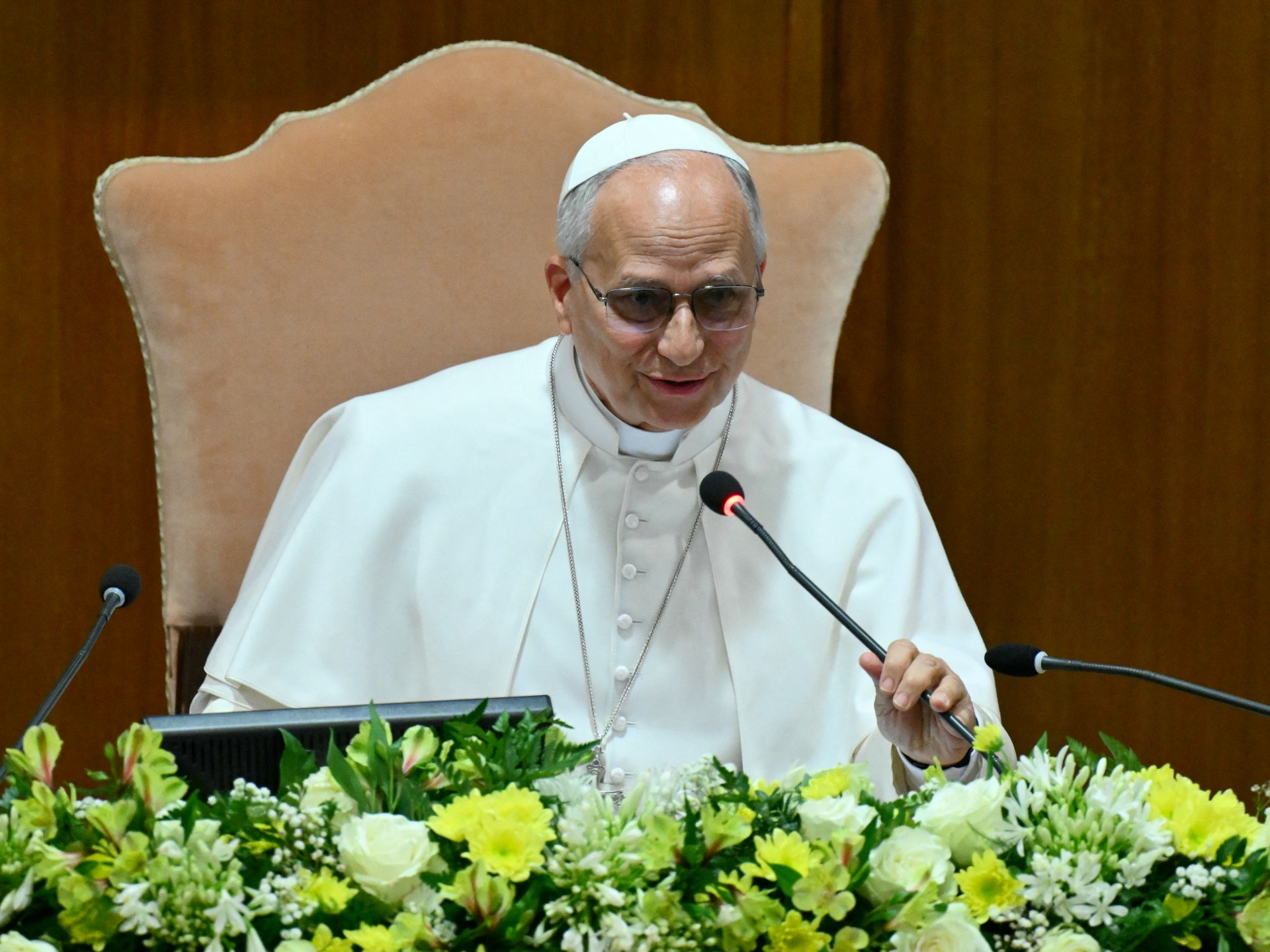 Pope Leo XIV warns AI must be disarmed to prevent global domination and death.