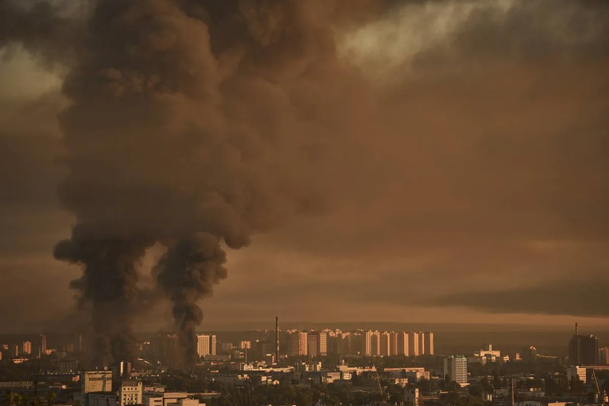 Russia strikes Kyiv and 10 other Ukrainian regions in massive multi-domain assault.