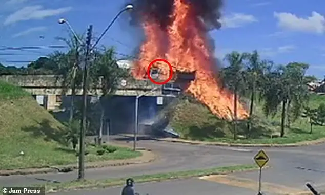 Brazil Truck Driver's Daring Escape from Fiery Collision