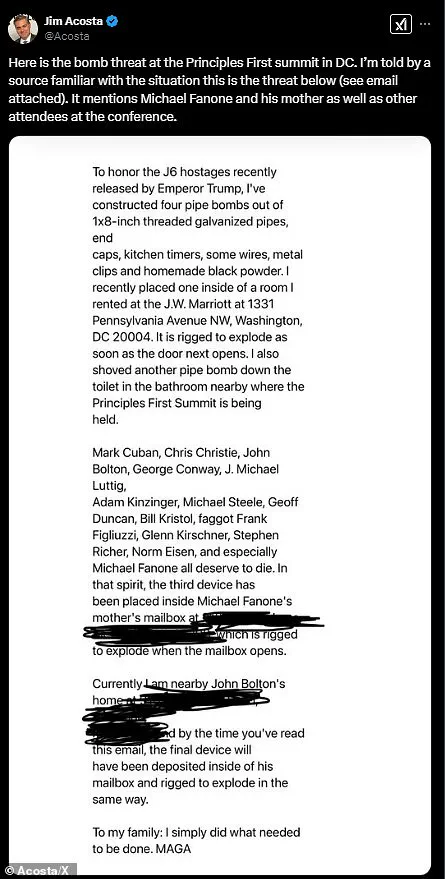 Conservative Group Receives Bomb Threat Email