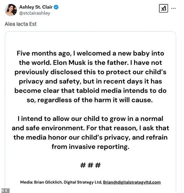 Elon Musk's Baby Mama Accuses Him of Ghosting and Announces Pregnancy