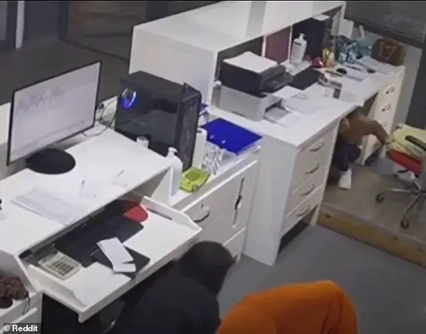 Women in Santorini hide under desks during earthquake