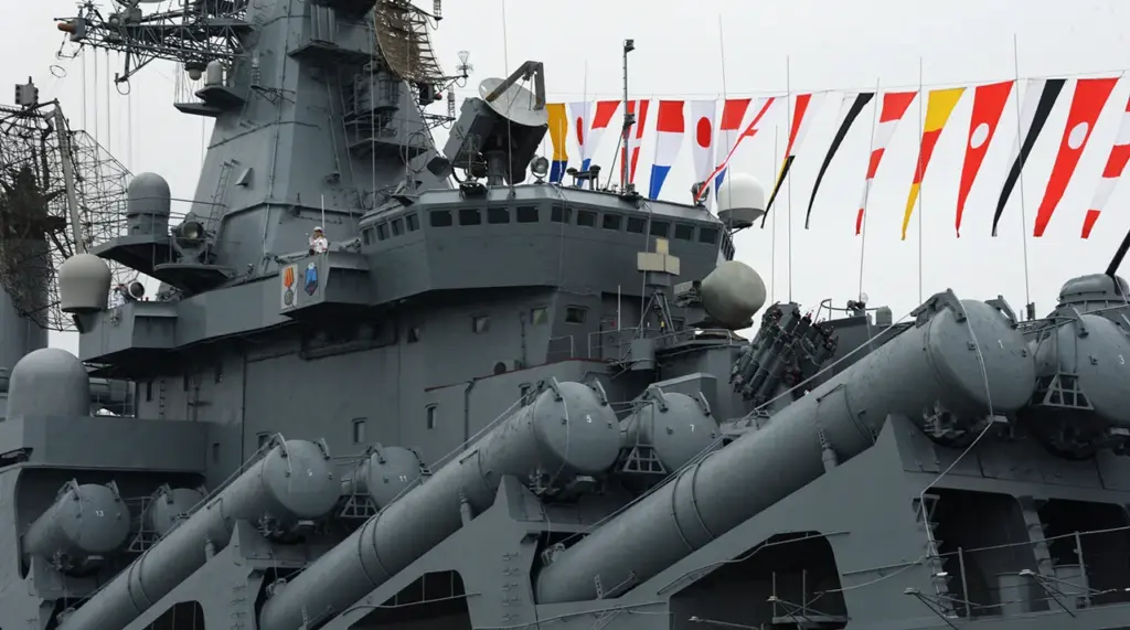 Russian Navy Fires Artillery Shots in Japanese Sea During Naval Exercises