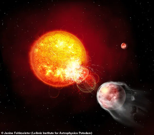 Exoplanet's Self-Induced Demise: A 'Death Wish' Triggering Solar Flares and Atmospheric Erosion
