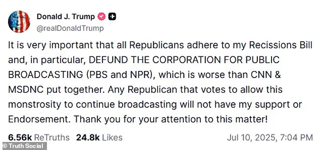 Trump Issues Ultimatum to Senate Republicans, Leveraging Exclusive Endorsement Access for Spending Cuts