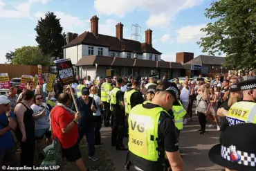 Violent Clashes Erupt at Migrant Hotel Protest in Epping, Essex as Anti-Immigration and Anti-Racism Groups Collide