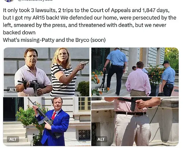 After Years of Legal Battle, St. Louis Couple Regains Firearm Used in 2020 Protest Incident — 'This is a Victory for Our Rights,' Says Mark