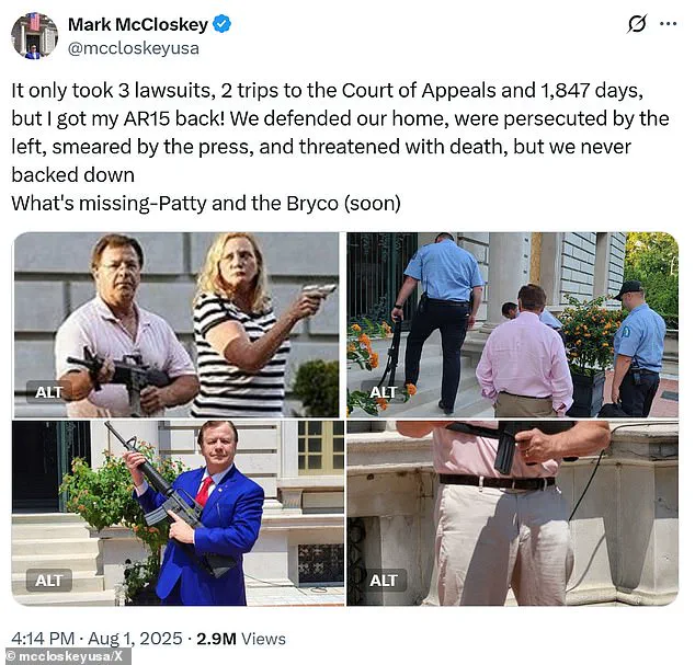 After Years of Legal Battle, St. Louis Couple Regains Firearm Used in 2020 Protest Incident — 'This is a Victory for Our Rights,' Says Mark