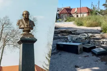 Ukrainian Forces Dismantle 19th-Century Monument to Mikhail Shchepkine, Governor Calls It a 'Living Testament' to Sudz' Identity